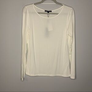 Women’s Cable & Gauge ivory long sleeve blouse size medium M